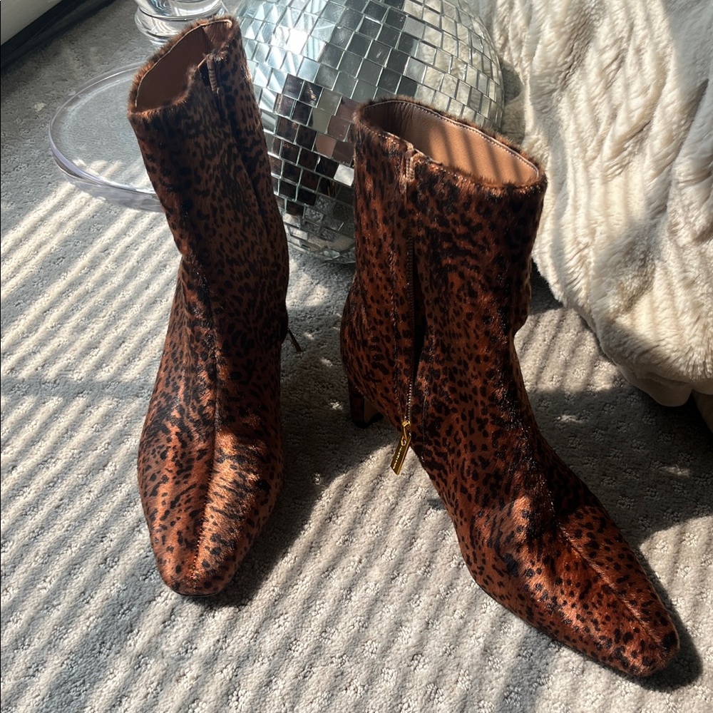Leopard Print Ankle Boots